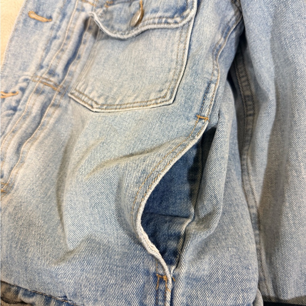 Pac Sun Denim Sherpa-Lined Jacket size medium - Picture 8 of 9